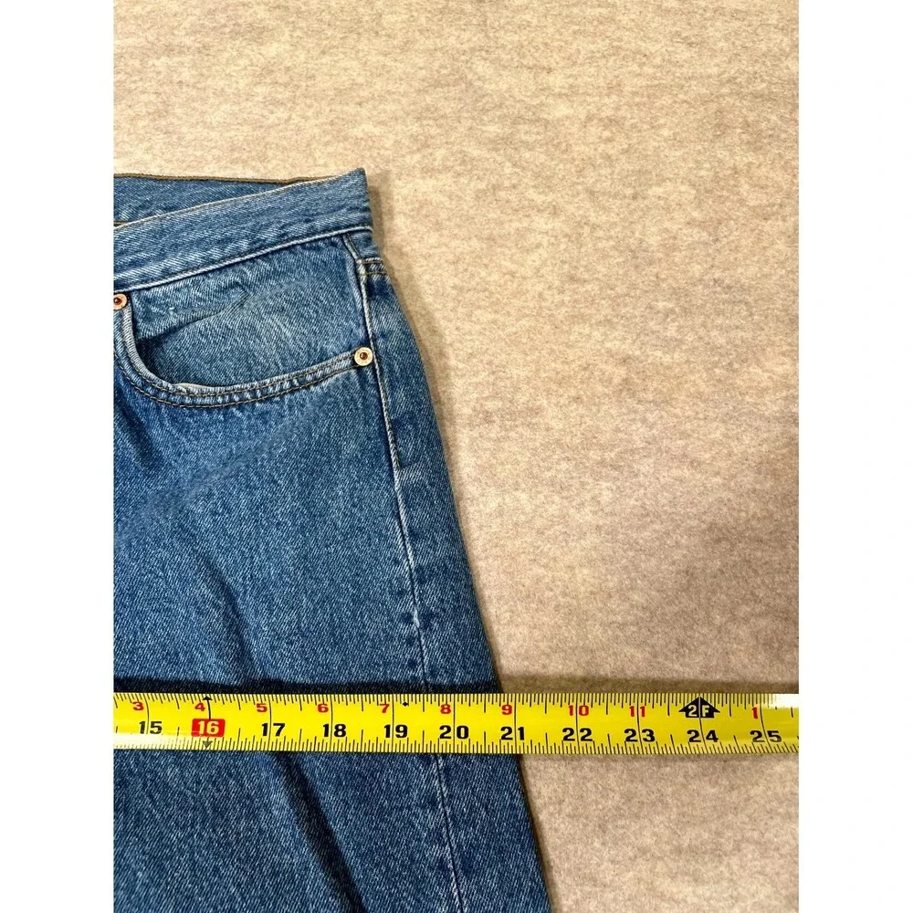 Levi's 501 Straight‎ Jeans Mens 33x30 Blue Denim Cotton Mid Rise Street Wear